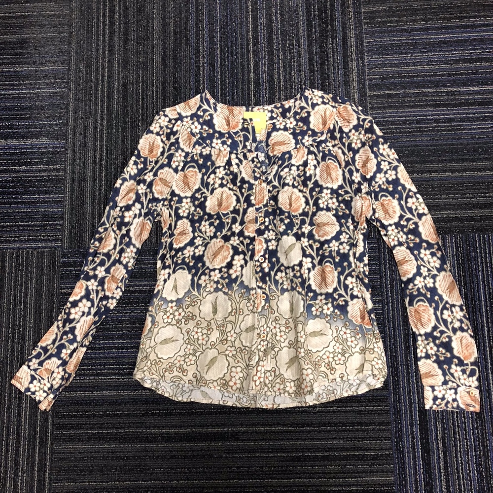 Anthropologie long sleeve blouse